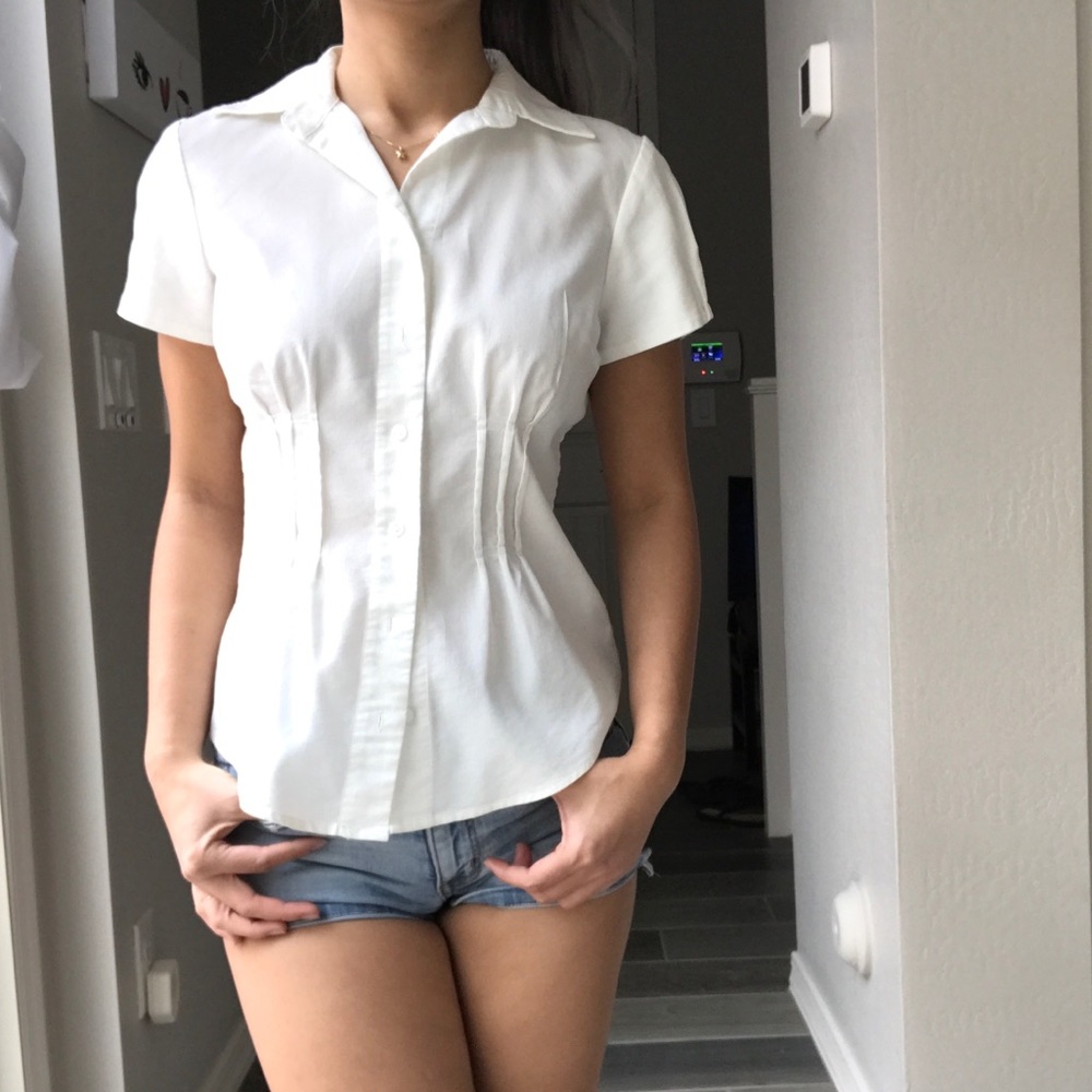 The Limited Cute Button Down White Top
